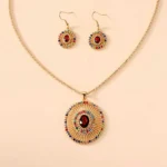 Vintage Gold Multi-Color Crystal Jewelry Set - Image 3