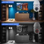 V380 Full HD 1080P WiFi Bulb Camera with Night Vision - Image 2