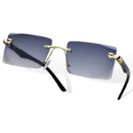 Trendy Rimless Polarized Sunglasses – UV400 Protection - Image 2