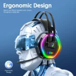 G608 USB RGB Gaming Headset with 7.1 Surround Sound - Image 3