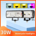 LED Multi-Color Strobe Motorcycle Spotlight (12V-80V) - Image 2