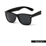 5-Pack Designer Vintage Wayfarer Sunglasses - Image 3