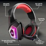 Hunter Spider V1 RGB Gaming Headset 7.1 Surround Sound - Image 4