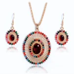 Vintage Gold Multi-Color Crystal Jewelry Set - Image 4