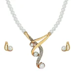 Elegant Hook Pearl & Rhinestone Jewelry Set - Image 2