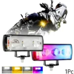LED Multi-Color Strobe Motorcycle Spotlight (12V-80V) - Image 3