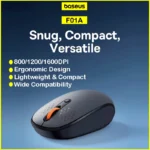 Baseus F01A Silent Wireless Mouse Comfortable Design - Image 2