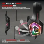 Hunter Spider V1 RGB Gaming Headset 7.1 Surround Sound - Image 10