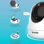 Tenda CP3: 1080P Smart 360° WiFi Pan/Tilt Camera - Image 2