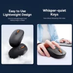 Baseus F01A Silent Wireless Mouse Comfortable Design - Image 7