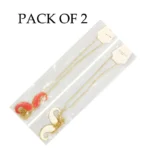 Chic Charm Set Of 2 Mustache Pendants With Golden Chains - Image 4