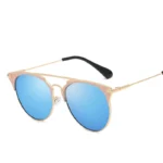 Luxury Vintage Round Sunglasses Women Designer Cat Eye Sunglasses