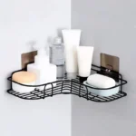 Multi-Use Wall Corner Storage Shelf – Durable Metal Bathroom & Kitchen Organizer