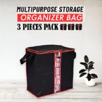 Pack of 3 High-Quality 100 GSM Non-Woven Foldable Storage Organizer Bags