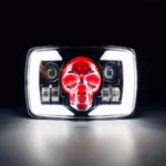 Skull Style LED Projector Headlight with DRL & Indicators – Perfect Fit for Honda CD70 / CG125