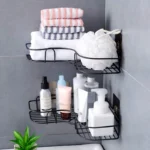 Multi-Use Wall Corner Storage Shelf – Durable Metal Bathroom & Kitchen Organizer - Image 8