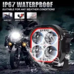 Dual Vision Quad-Lens High-Power LED Auxiliary Light for Motorcycles, Cars & Off-Road Vehicles - Image 8