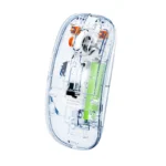 Transparent Dual-Mode Wireless Bluetooth 5.2 Mouse Rechargeable Silent Click Mouse with 3-Level DPI, Type-C Charging and Battery Display for Laptop, MacBook, PC - Image 9