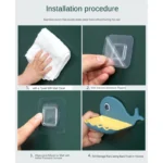 Pack Of 3 Fish-Shaped Double-Layer Adhesive Waterproof Soap Bar Holder Stand Rack For Bathroom, Shower, And Kitchen Walls - Image 14