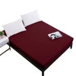 King Size Waterproof Mattress Cover Cotton Fitted Sheet Protector Bedsheet - Image 8