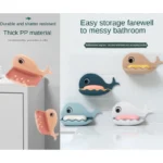 Pack Of 3 Fish-Shaped Double-Layer Adhesive Waterproof Soap Bar Holder Stand Rack For Bathroom, Shower, And Kitchen Walls - Image 15