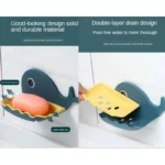 Pack Of 3 Fish-Shaped Double-Layer Adhesive Waterproof Soap Bar Holder Stand Rack For Bathroom, Shower, And Kitchen Walls - Image 16