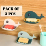 Pack Of 3 Fish-Shaped Double-Layer Adhesive Waterproof Soap Bar Holder Stand Rack For Bathroom, Shower, And Kitchen Walls - Image 17