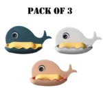 Pack Of 3 Fish-Shaped Double-Layer Adhesive Waterproof Soap Bar Holder Stand Rack For Bathroom, Shower, And Kitchen Walls - Image 3