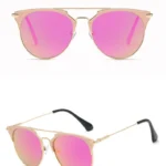 Luxury Vintage Round Sunglasses Women Designer Cat Eye Sunglasses - Image 6