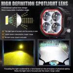 Dual Vision Quad-Lens High-Power LED Auxiliary Light for Motorcycles, Cars & Off-Road Vehicles - Image 16