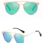 Luxury Vintage Round Sunglasses Women Designer Cat Eye Sunglasses - Image 7