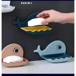 Pack Of 3 Fish-Shaped Double-Layer Adhesive Waterproof Soap Bar Holder Stand Rack For Bathroom, Shower, And Kitchen Walls - Image 5