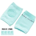 Pack of 2 Pairs Baby Anti-Slip Crawling Knee & Elbow Pads – Soft Breathable Protection - Image 2