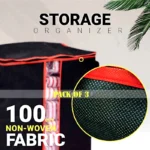 Pack of 3 High-Quality 100 GSM Non-Woven Foldable Storage Organizer Bags - Image 3