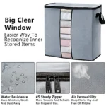 Pack of 3 High-Quality 100 GSM Non-Woven Foldable Storage Organizer Bags - Image 4
