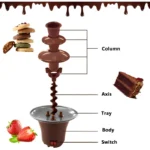 BD-017 Electric 3-Tier Mini Chocolate Fondue Fountain —An Elegant Addition to Your Dessert Table - Image 23