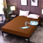 King Size Waterproof Mattress Cover Cotton Fitted Sheet Protector Bedsheet - Image 2