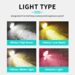 Dual Vision Quad-Lens High-Power LED Auxiliary Light for Motorcycles, Cars & Off-Road Vehicles - Image 12