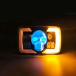 Skull Style LED Projector Headlight with DRL & Indicators – Perfect Fit for Honda CD70 / CG125 - Image 12