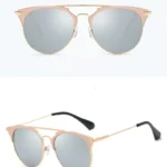 Luxury Vintage Round Sunglasses Women Designer Cat Eye Sunglasses - Image 4