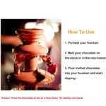 BD-017 Electric 3-Tier Mini Chocolate Fondue Fountain —An Elegant Addition to Your Dessert Table - Image 24