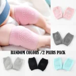 Pack of 2 Pairs Baby Anti-Slip Crawling Knee & Elbow Pads – Soft Breathable Protection - Image 5