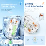 Transparent Dual-Mode Wireless Bluetooth 5.2 Mouse Rechargeable Silent Click Mouse with 3-Level DPI, Type-C Charging and Battery Display for Laptop, MacBook, PC - Image 7